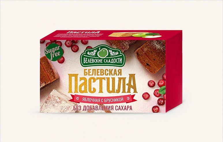  Пастила  200г диетическая с КЛЮКВОЙ, НОВЫЙ ФОРМАТ (4*50г)    в Новороссийске