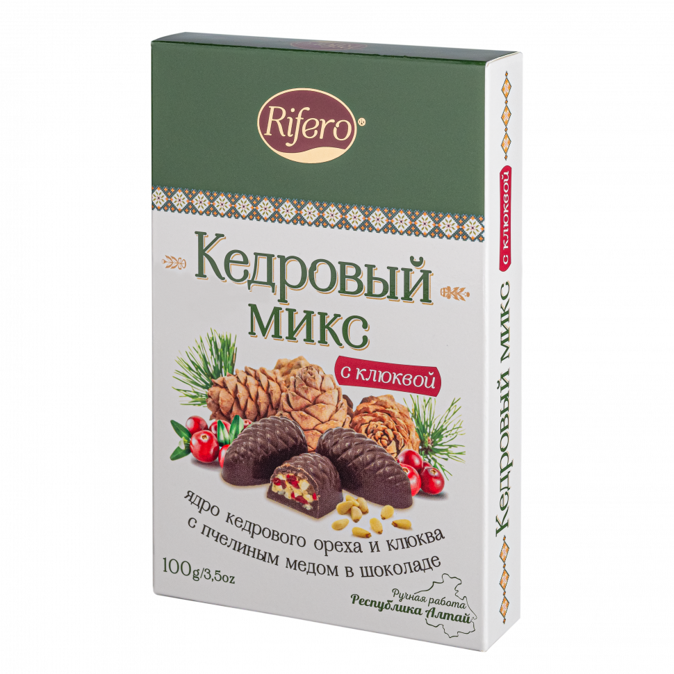  Риф и ко Конфеты "Кедровый микс КЛЮКВА" 100г     в Новороссийске