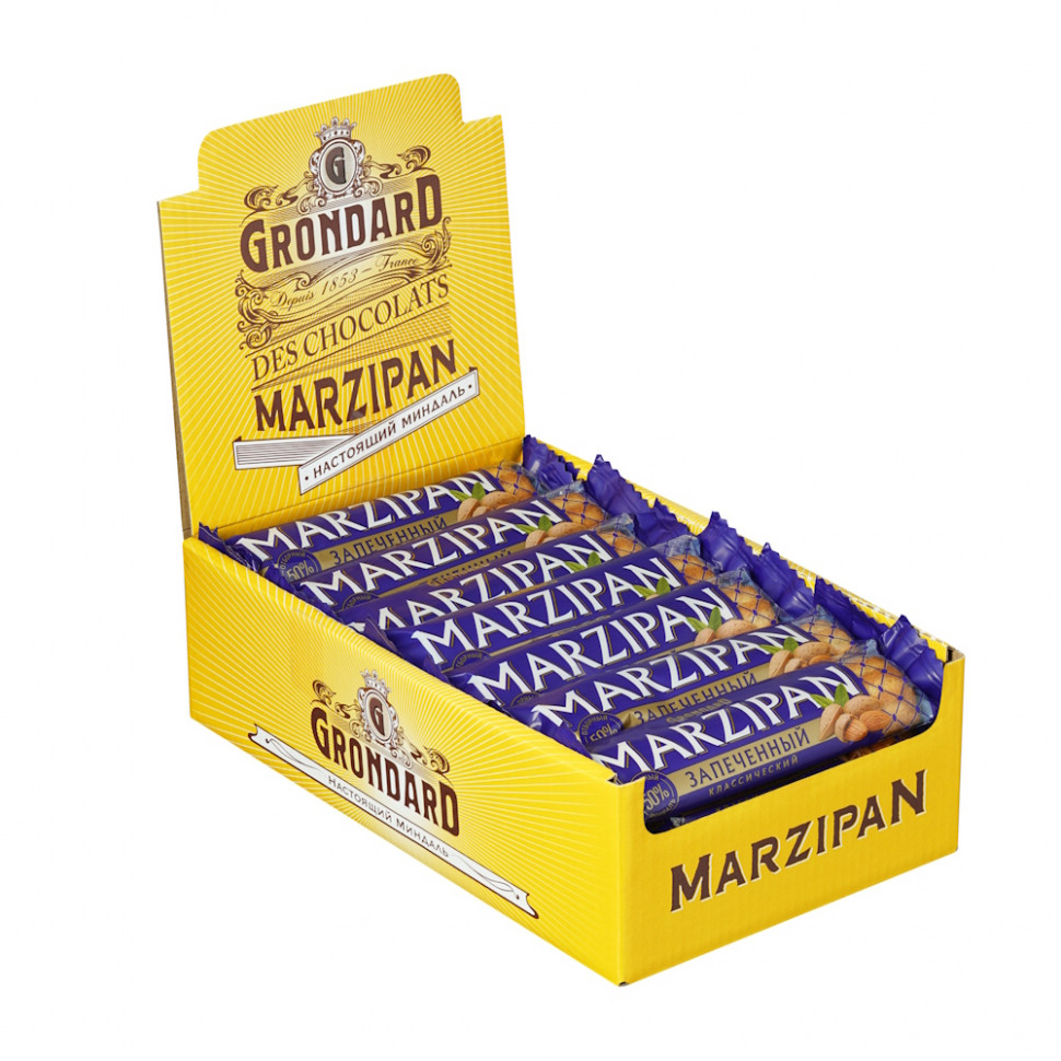  TM Grondard   (11161) Батончики НЕглазированные Марципановые Запечённые, (28шт по 40г)    в Новороссийске