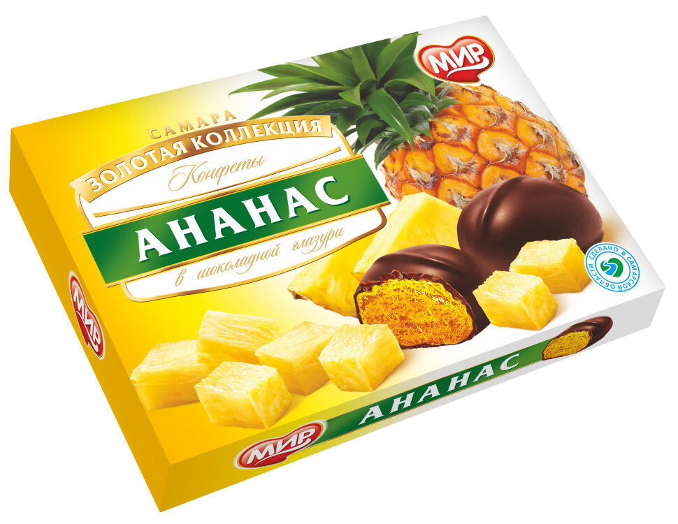  КФ МИР Ананас в шоколадной глазури 160г в Новороссийске